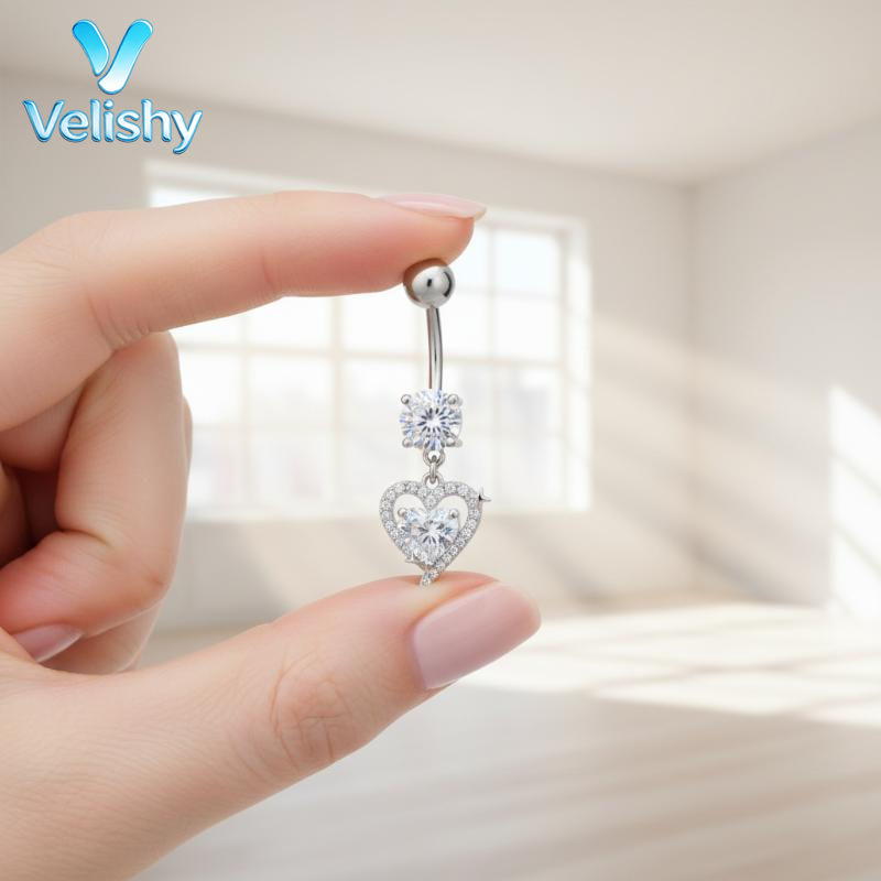 Body Jewelry Surgical Steel - Серьга-кольцо для пупка из хирургической стали,