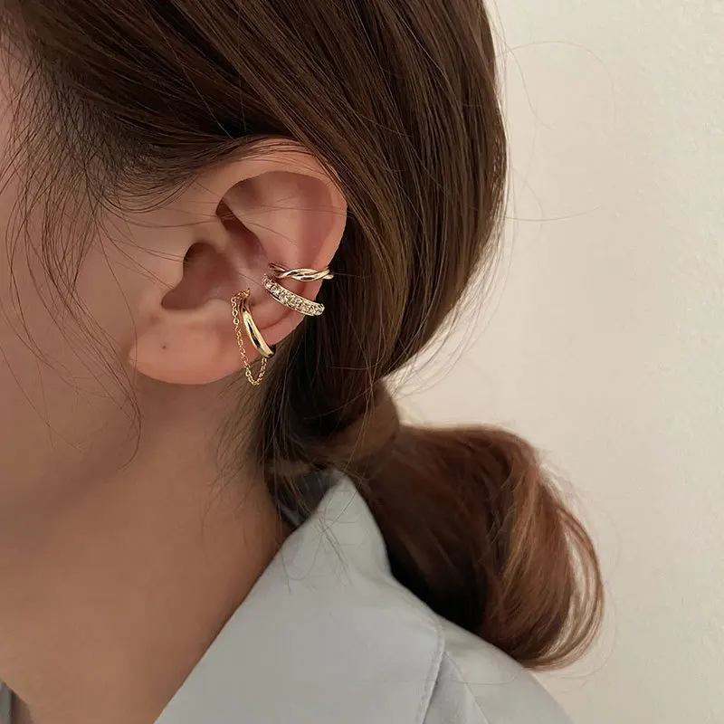 Body Jewelry Kit - Набор из 3 пар модных клипс-серёг