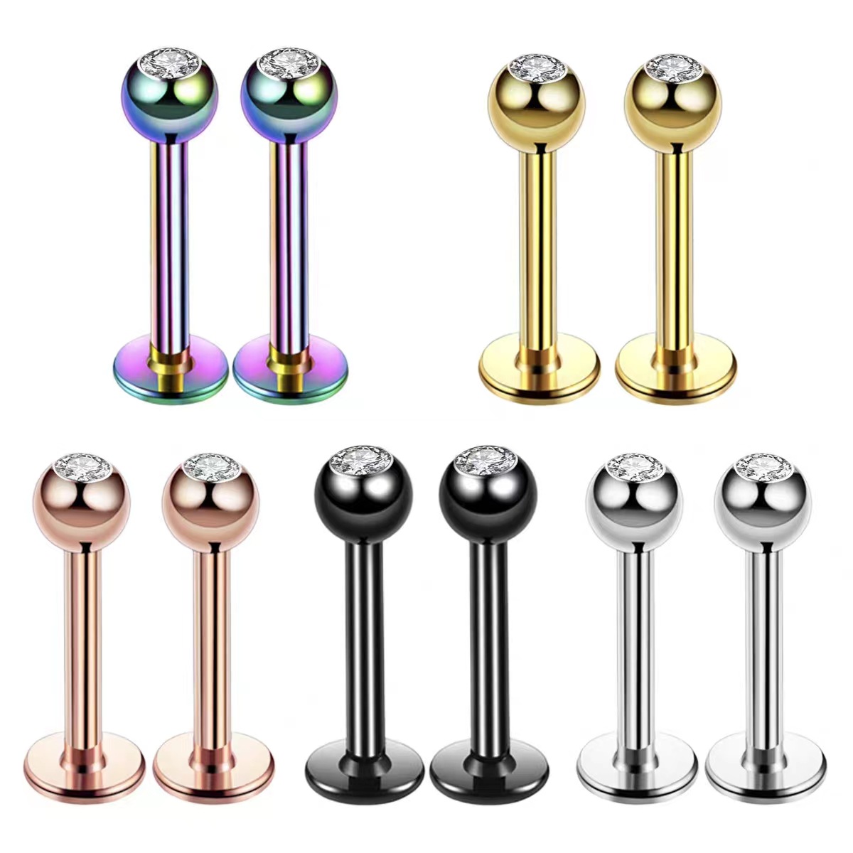 Body Jewelry Surgical Steel - Серьга-гвоздик из хирургической стали 16G с