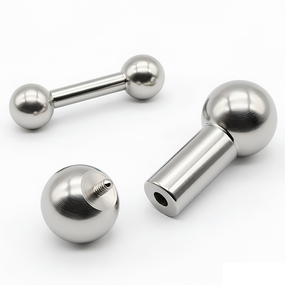 Tongue Barbell Straight - 1 шт. 12G-00G из нержавеющей стали,