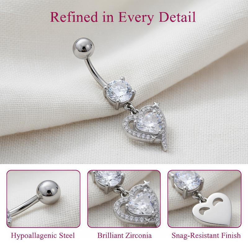 Body Jewelry Surgical Steel - 1 шт. Изысканное украшение для пупка