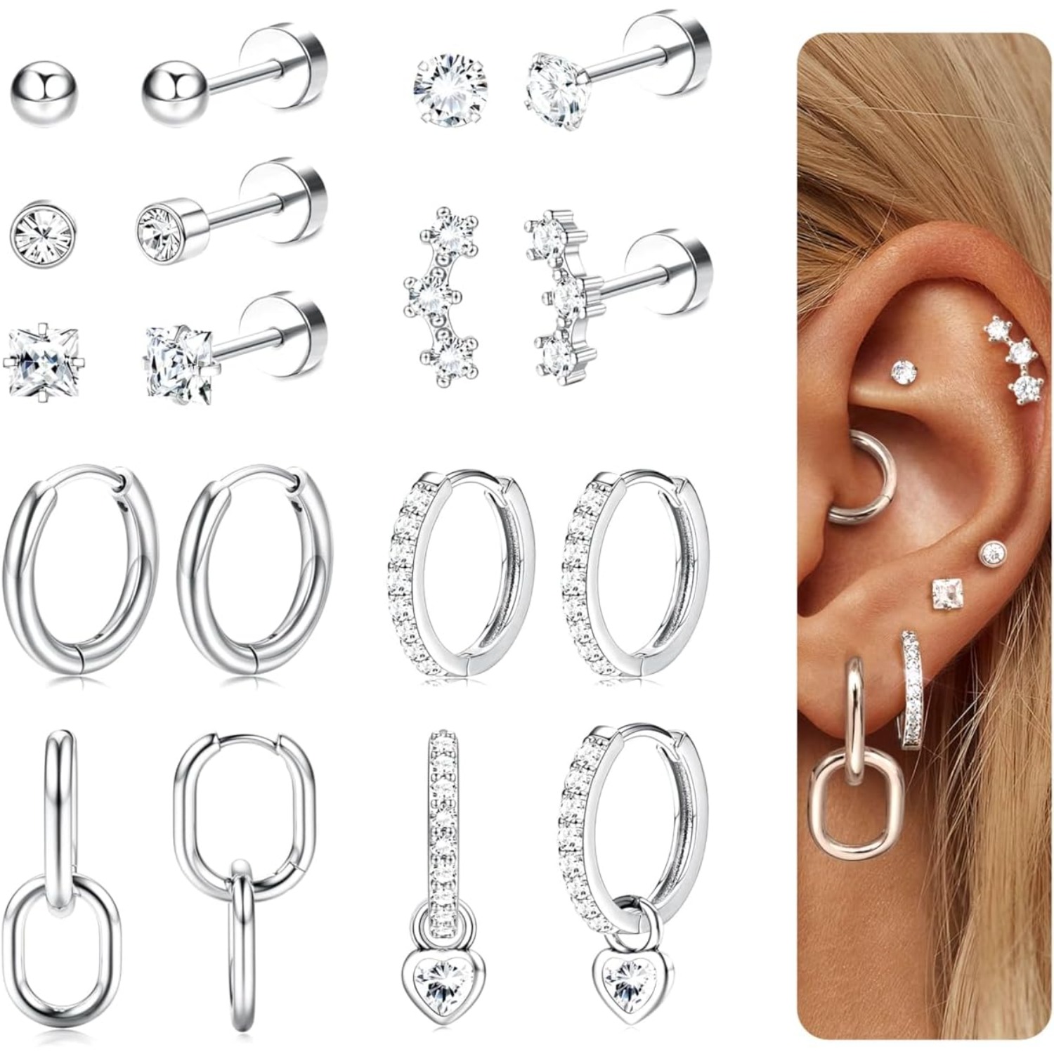 Серьги-кольца Drperfect, 2 шт. – обзор и цена Body Jewelry Surgical Steel