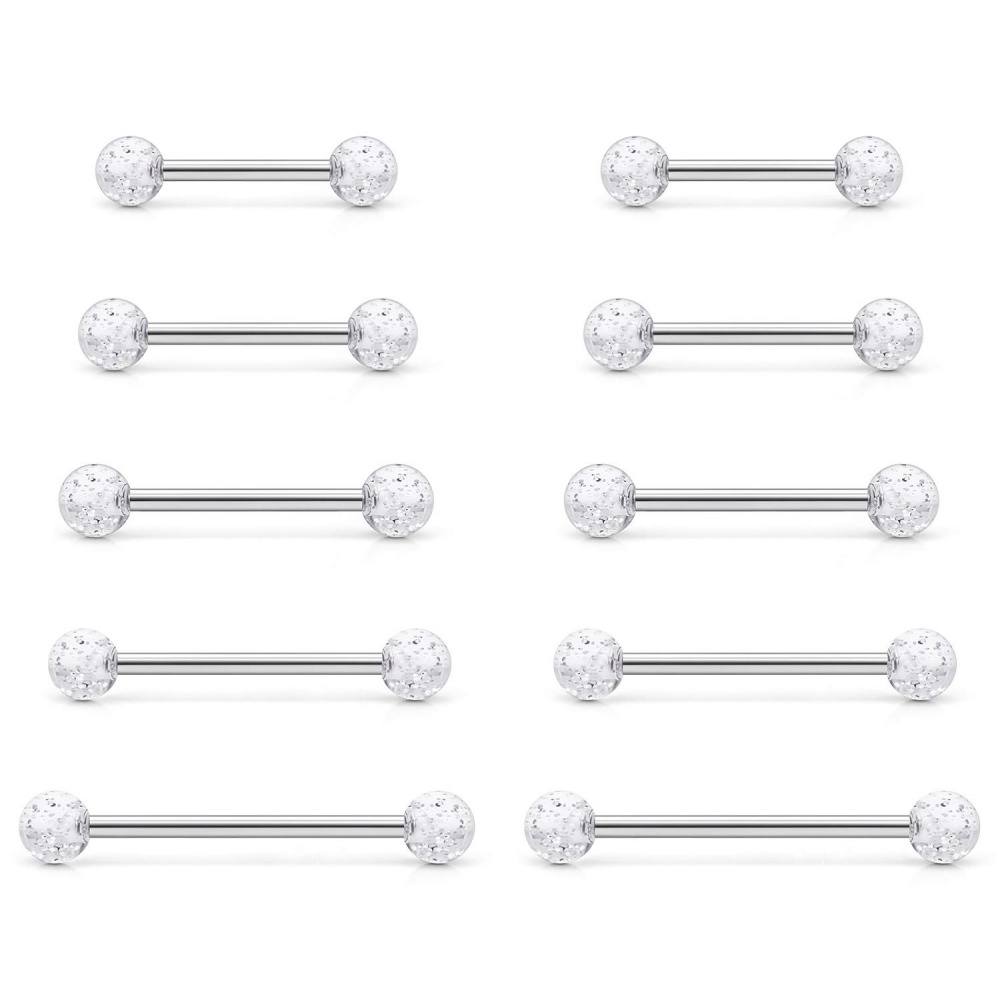 14G хирургической стали прямой – обзор и цена Tongue Barbell Straight