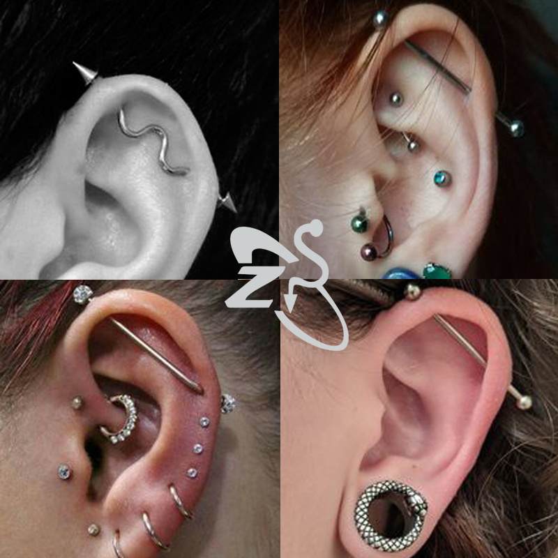 ZS 1 шт., промышленное кольцо  – обзор и цена Body Jewelry Surgical Steel