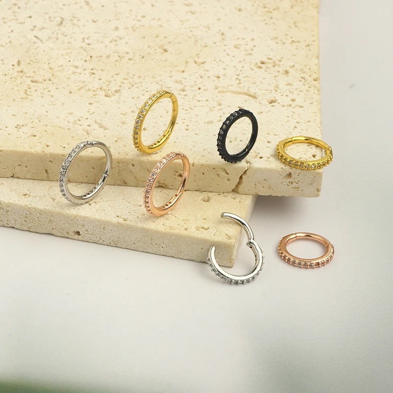 Кольцо для носа 16G с прозрачн – обзор и цена Body Jewelry Surgical Steel