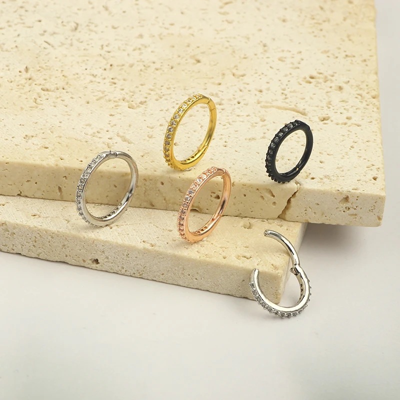 Кольцо для носа 16G с прозрачн – обзор и цена Body Jewelry Surgical Steel