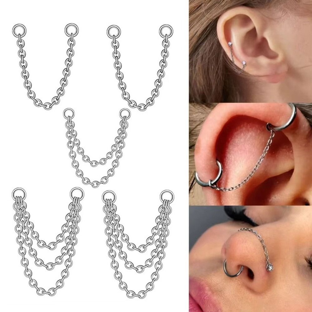 Модная титановая цепочка для н – обзор и цена Body Jewelry Ear Piercing