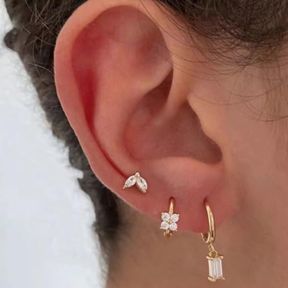 3 шт., набор серег-гвоздиков с – обзор и цена Body Jewelry Kit