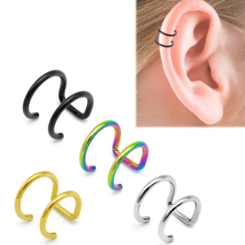 2 шт. клипсы-каффы из нержавею – обзор и цена Body Jewelry Ear Piercing