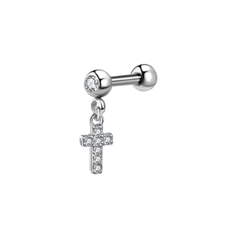 Серьга-гвоздик в виде Луны и х – обзор и цена Body Jewelry Surgical Steel