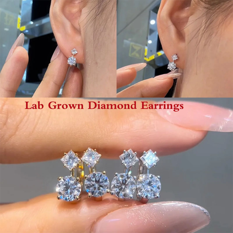 Серьги-кольца с выращенными в  – обзор и цена Body Jewelry Vch
