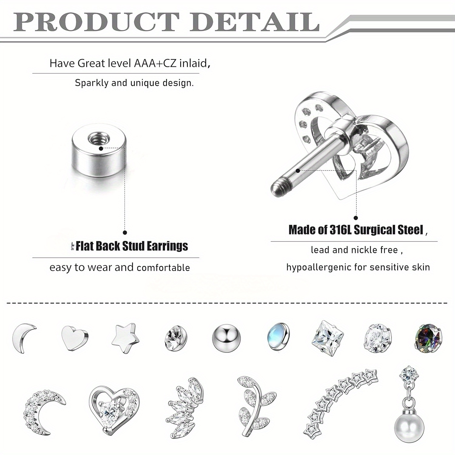 Drperfect серьги-гвоздики из н – обзор и цена Body Jewelry Surgical Steel
