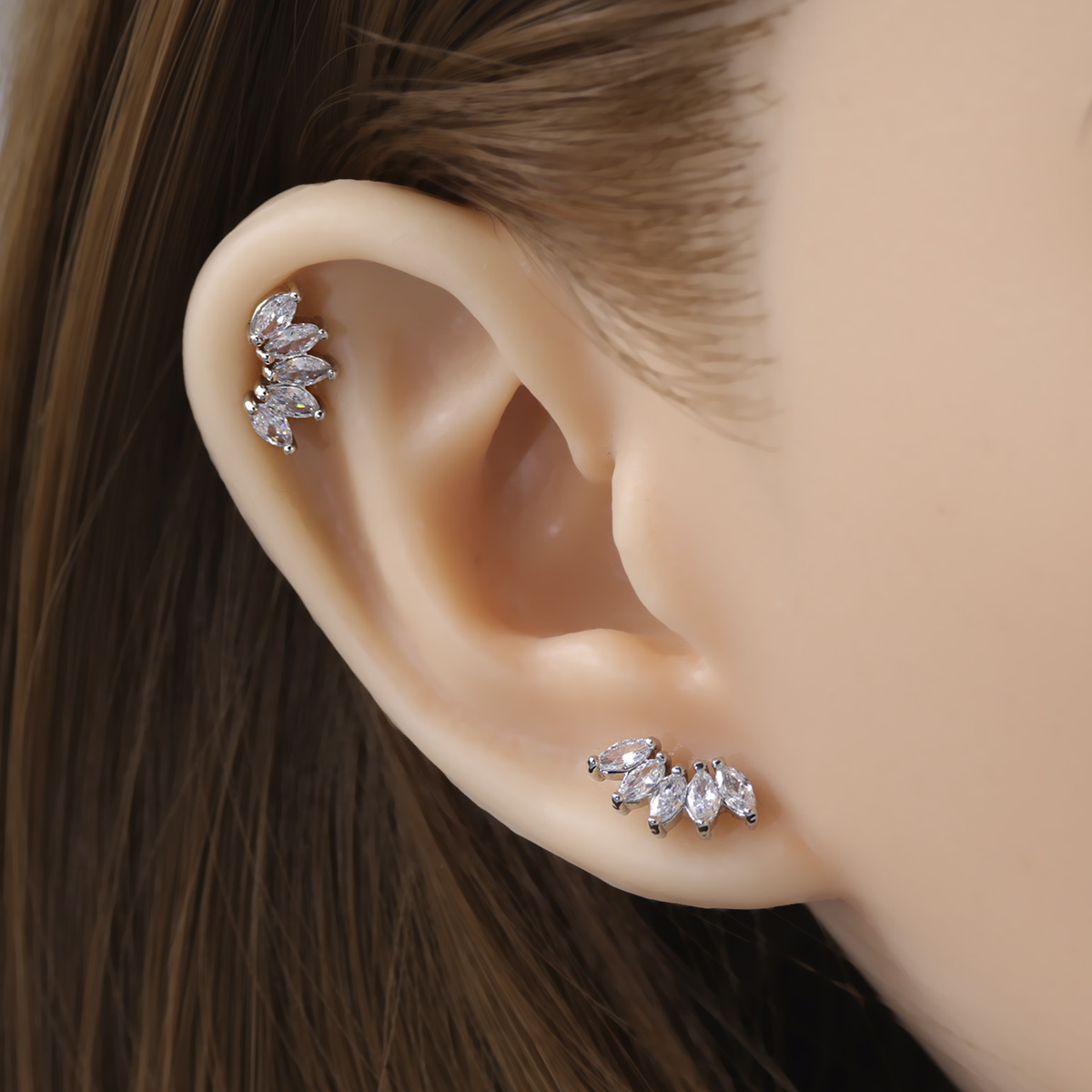 2 шт., серьги-гвоздики для хря – обзор и цена Body Jewelry Surgical Steel