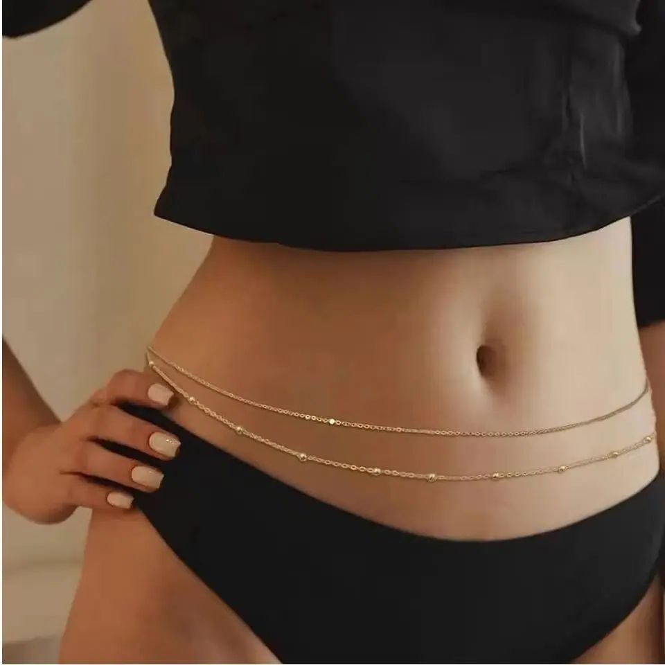 Двухслойные цепочки на живот в – обзор и цена Body Jewelry Y2K